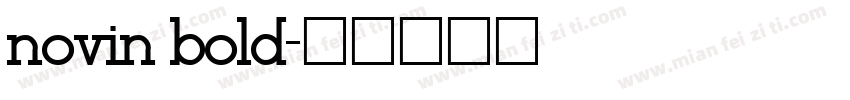 novin bold字体转换